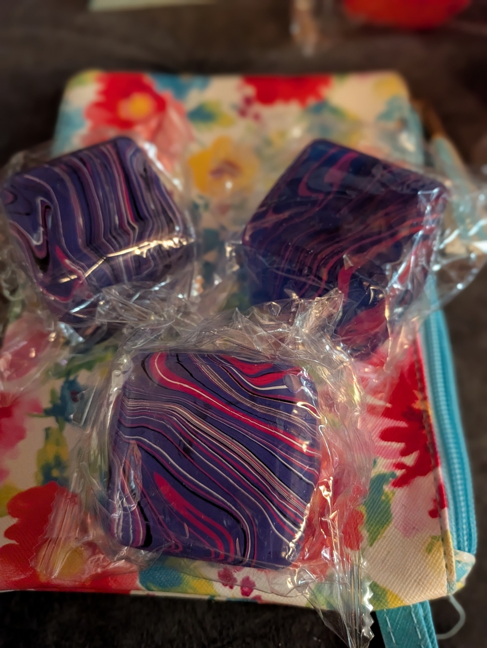 Large Purple Squishy Swirl Cube
